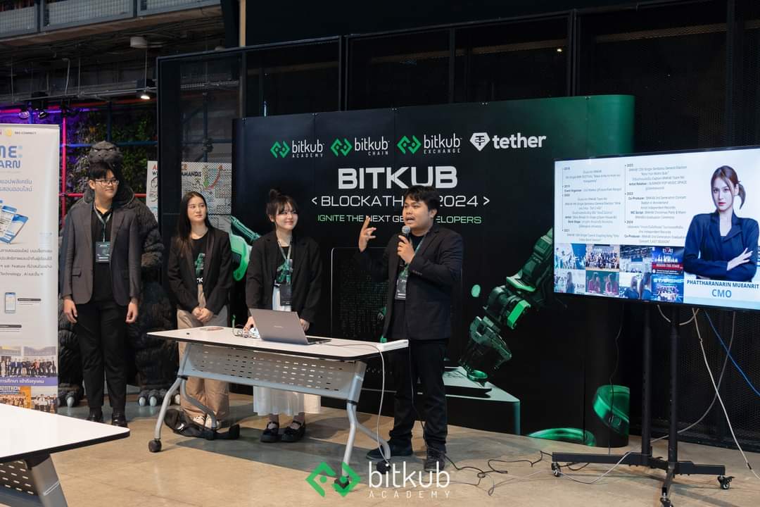 Bitkub Blockathon 2024 event banner.